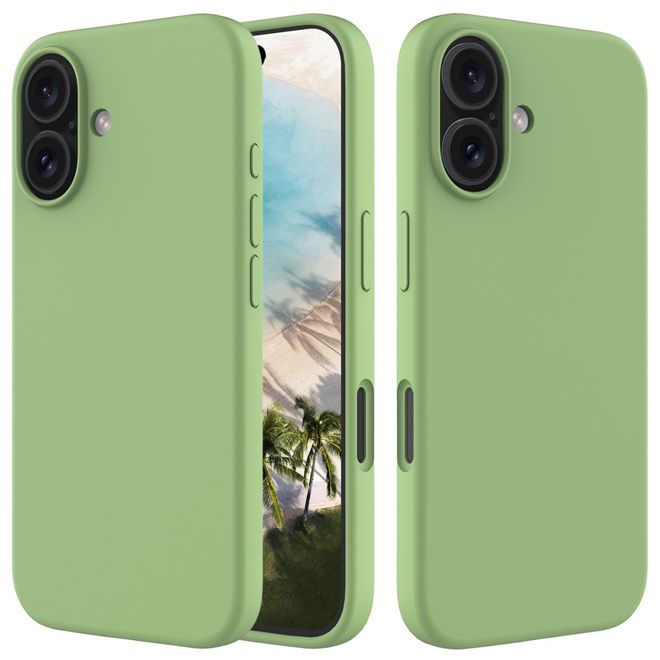 iPhone 16 mobile phone case - soft case - Liquid Silicone Series - mint