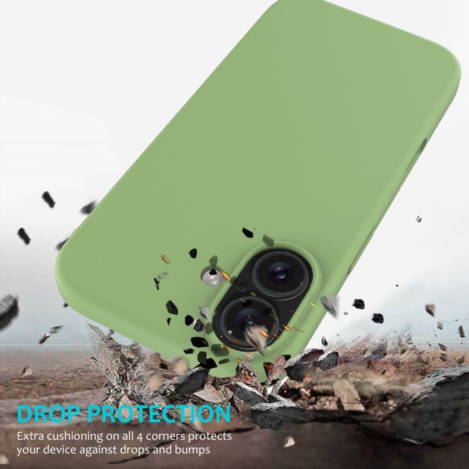 iPhone 16 mobile phone case - soft case - Liquid Silicone Series - mint