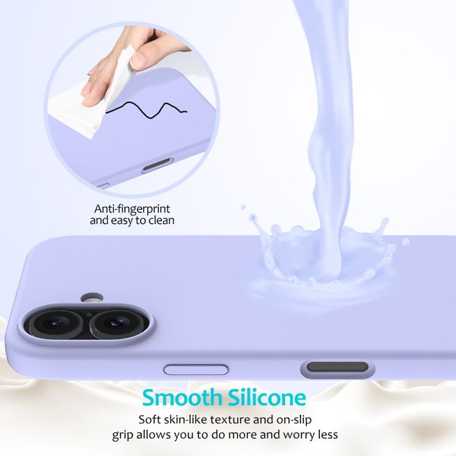 iPhone 16 Phone Case - Softcase - Liquid Silicone Series - Purple