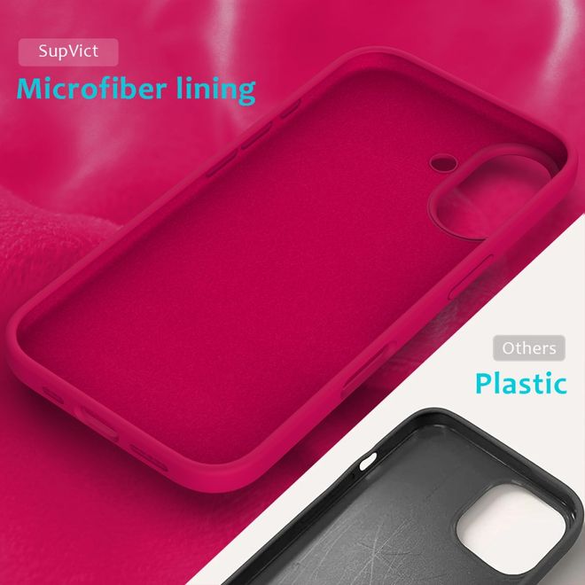 iPhone 16 mobile phone case - soft case - Liquid Silicone Series - pink