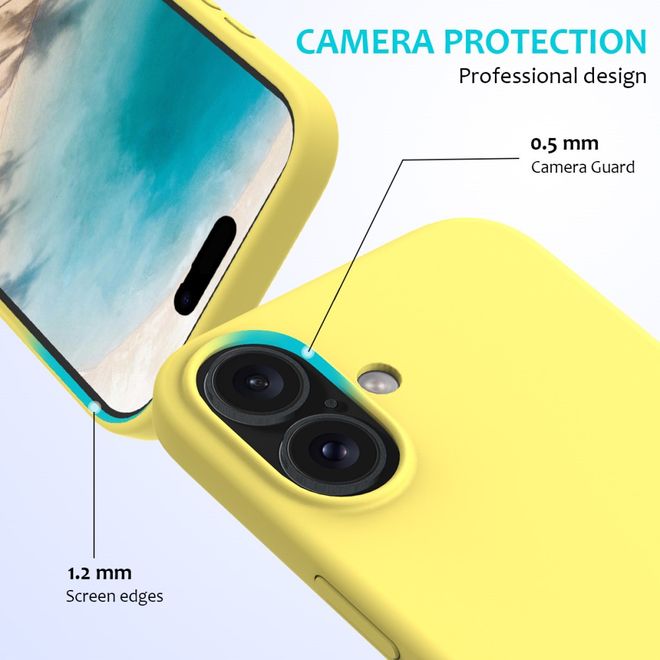 iPhone 16 Phone Case - Softcase - Liquid Silicone Series - Yellow