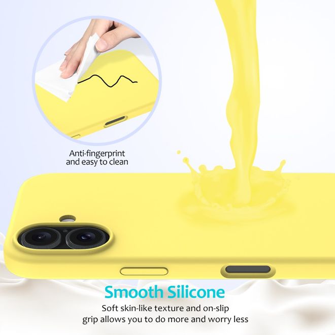 iPhone 16 Phone Case - Softcase - Liquid Silicone Series - Yellow
