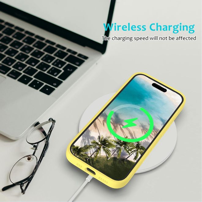 iPhone 16 Phone Case - Softcase - Liquid Silicone Series - Yellow
