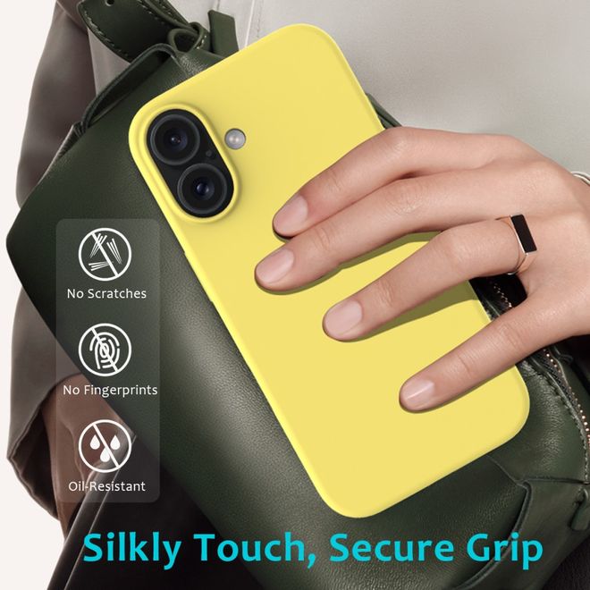 iPhone 16 Phone Case - Softcase - Liquid Silicone Series - Yellow