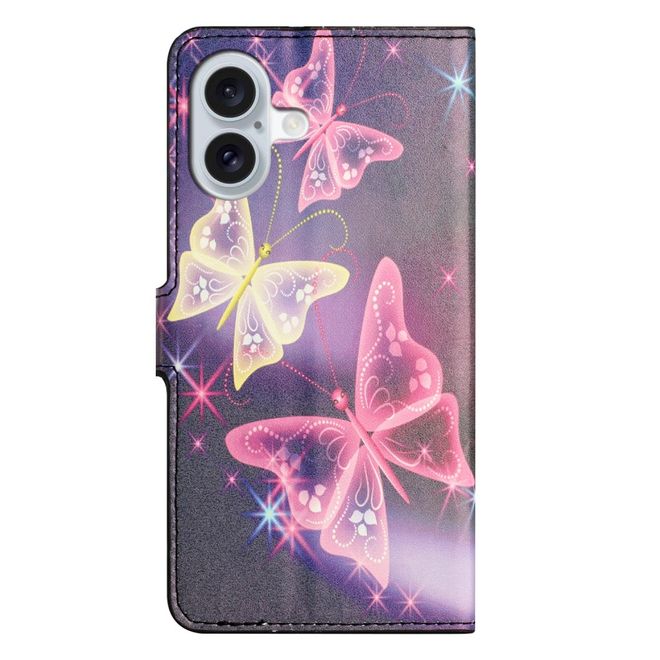 iPhone 16 Phone Case - Leather Bookcover Image Series - Butterflies