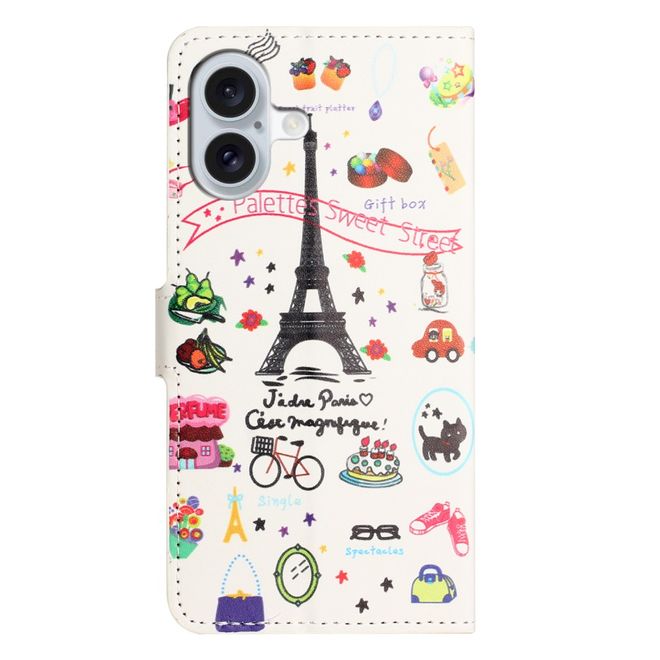 iPhone 16 Plus Phone Case - Leather Bookcover Image Series - Paris
