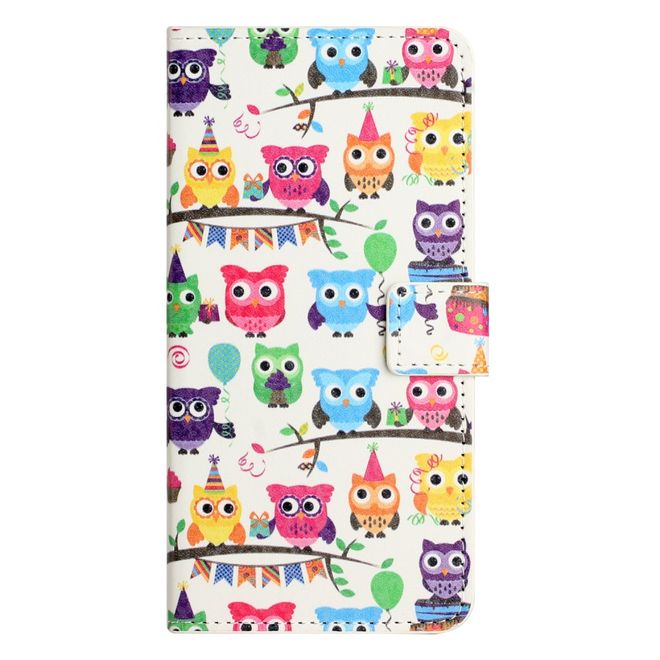 iPhone 16 Pro Max Phone Case - Leather Bookcover Image Series - Owls