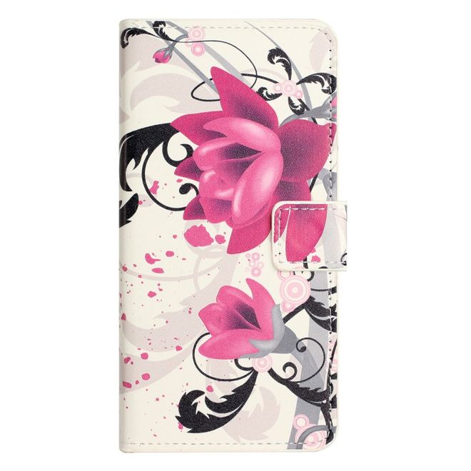 iPhone 16 Pro Max Handy Hülle - Leder Bookcover Image Series - Lotus