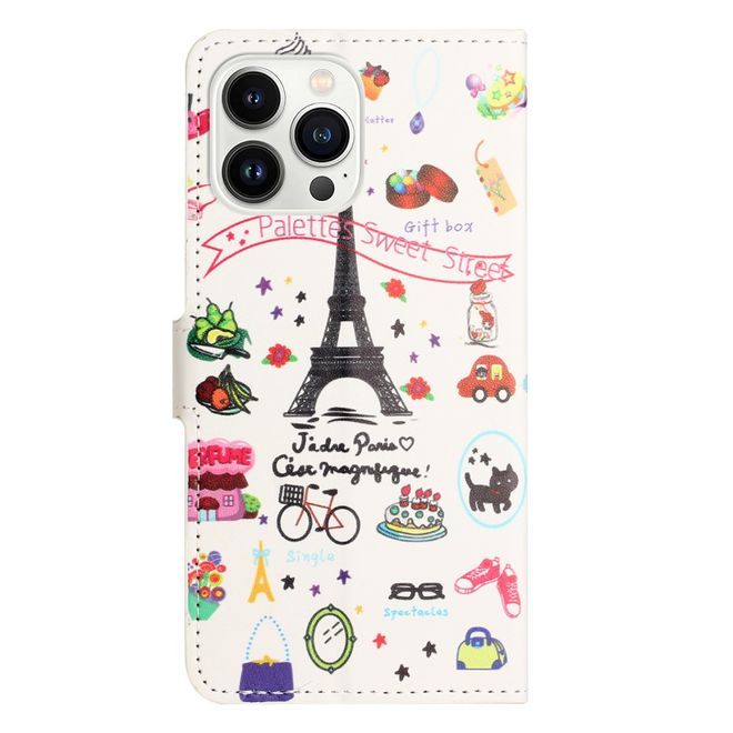 Étui pour iPhone 16 Pro Max - Collection Couverture Livre en Cuir - Paris