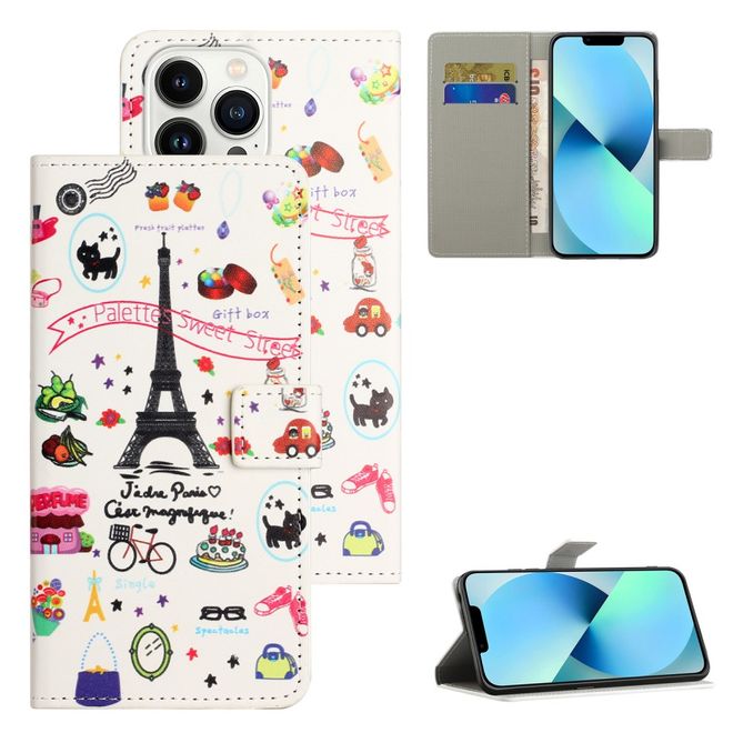 Étui pour iPhone 16 Pro Max - Collection Couverture Livre en Cuir - Paris