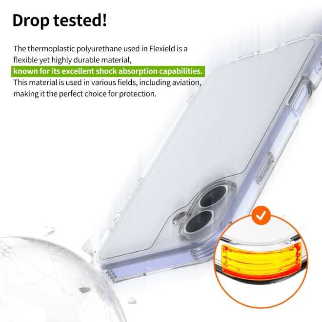 Araree - iPhone 16 Hülle - Case aus TPU Plastik - Anti-Slip Grip - Flexield Series - transparent