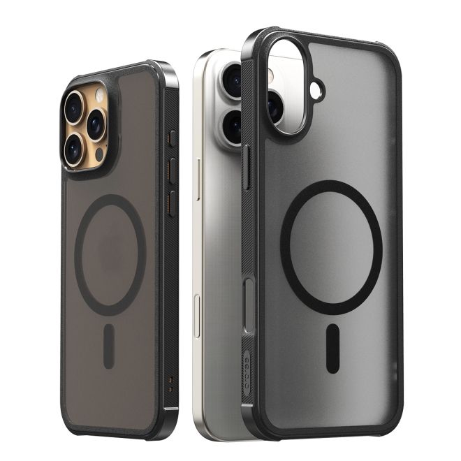 Araree - iPhone 16 Pro Max Hülle - Hardcase aus TPU und PC - MagSafe kompatibel - Duple M Armor Series - schwarz