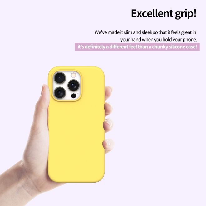 Araree - iPhone 16 Pro Hülle - Sanftes Silikon Softcase - Typo Skin Series - schwarz