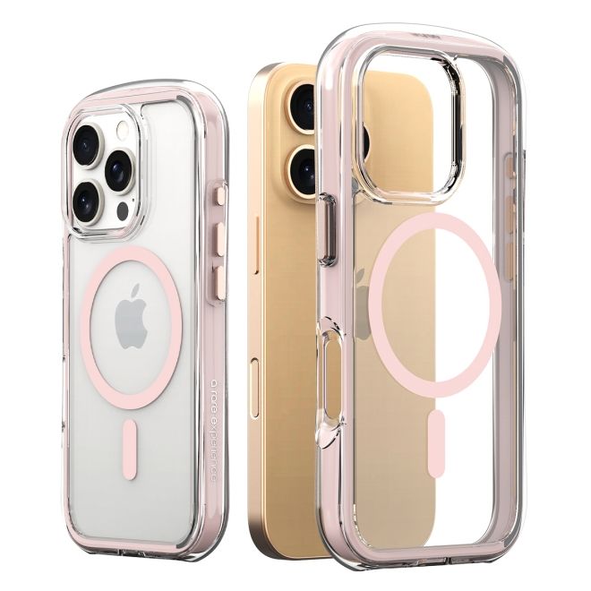 Araree - iPhone 16 Pro Hülle - Case aus TPU und PC - MagSafe kompatibel - Duple M Air Series - pink