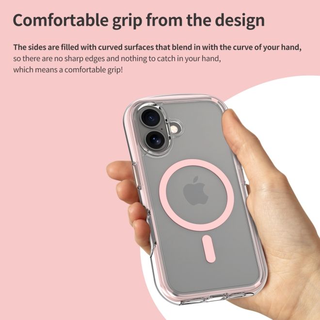 Araree - iPhone 16 Pro Hülle - Case aus TPU und PC - MagSafe kompatibel - Duple M Air Series - pink