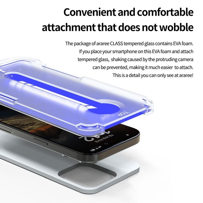 Araree - iPhone 16 Schutzglas Displayschutz - Panzer Glas - aus gehärtetem Glas - CLASS Easy Install Kit - transparent