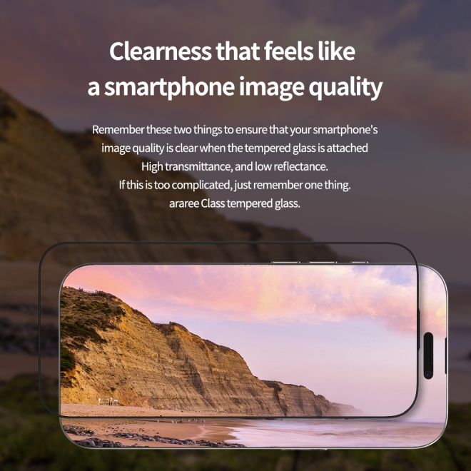 Araree - iPhone 16 Schutzglas Displayschutz - Panzer Glas - aus gehärtetem Glas - CLASS Easy Install Kit - transparent