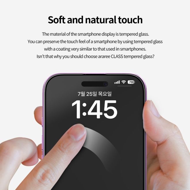 Araree - iPhone 16 Schutzglas Displayschutz - Panzer Glas - aus gehärtetem Glas - CLASS Easy Install Kit - transparent