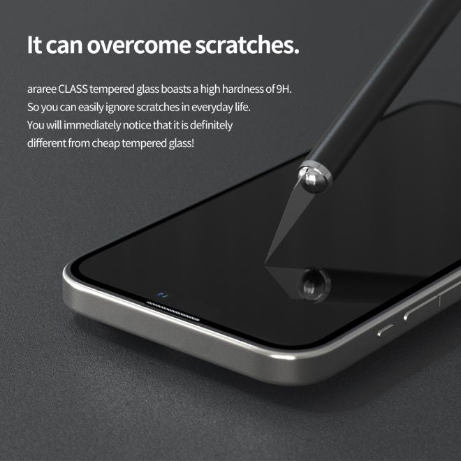 Araree - iPhone 16 Schutzglas Displayschutz - Panzer Glas - aus gehärtetem Glas - CLASS Easy Install Kit - transparent