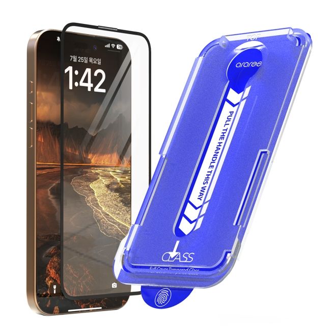 Araree - iPhone 16 Pro Max Schutzglas Displayschutz - Panzer Glas - aus gehärtetem Glas - CLASS Easy Install Kit - transparent