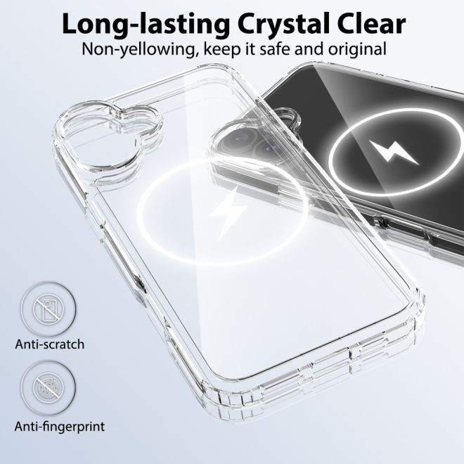iPhone 16 Clear Case (PC/TPU) - MagSafe Series Case - Transparent