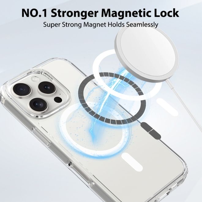 Coque transparente pour iPhone 16 Pro (PC/TPU) - Série MagSafe - Transparente