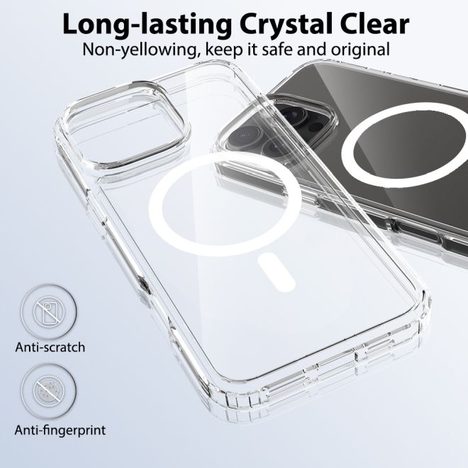iPhone 16 Pro Max Clear Case (PC/TPU) - MagSafe Series case - transparent