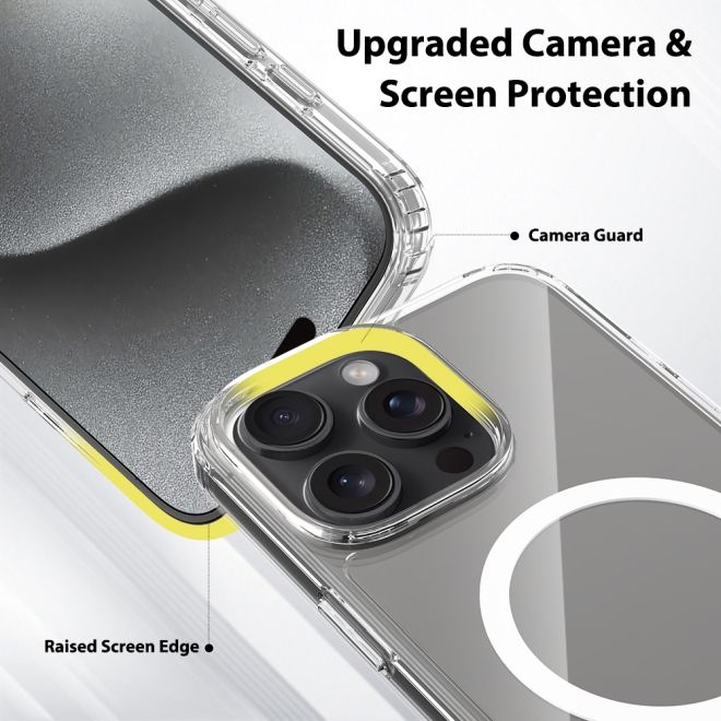 iPhone 16 Pro Max Clear Case (PC/TPU) - MagSafe Series case - transparent