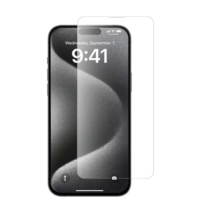 iPhone 16 Pro Max tempered glass screen protector - 9H tempered glass, 0.3mm - transparent