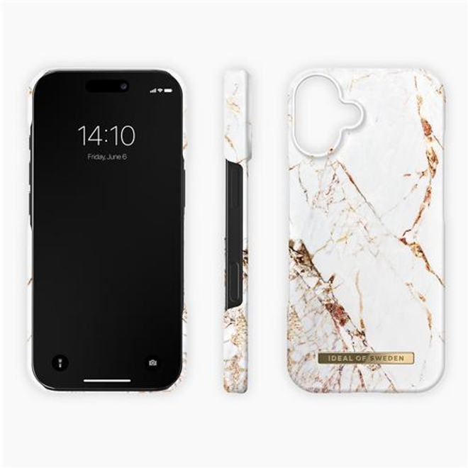 iDeal of Sweden - iPhone 16 Plus Hülle - Designer Case - MagSafe kompatibel - Carrara Gold