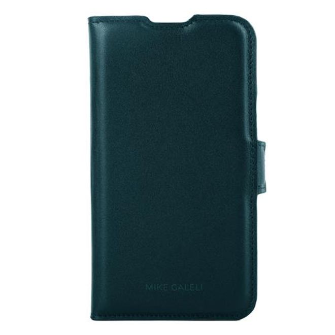 Mike Galeli - iPhone 16 Pro Max Hülle - Echtleder Bookcover - Fabio - blau