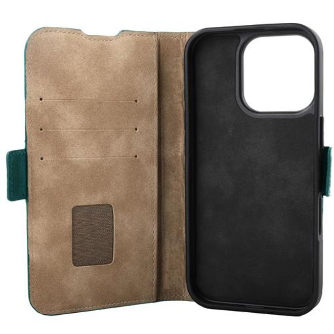 Mike Galeli - iPhone 16 Pro Max Hülle - Echtleder Bookcover - Fabio - blau