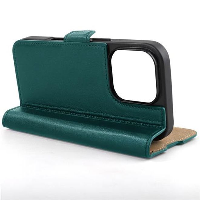 Mike Galeli - iPhone 16 Pro Max Hülle - Echtleder Bookcover - Fabio - blau