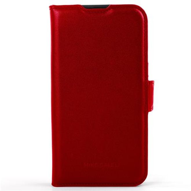 Mike Galeli - iPhone 16 Pro Max Hülle - Echtleder Bookcover - Fabio - rot