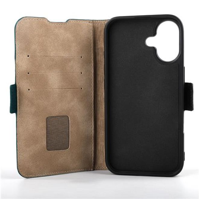 Mike Galeli - iPhone 16 Plus Hülle - Echtleder Bookcover - Fabio - blau