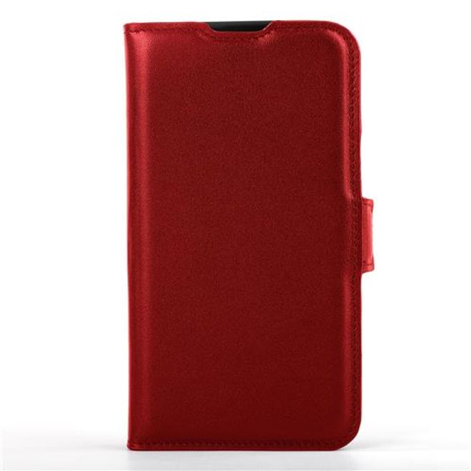 Mike Galeli - iPhone 16 Plus Hülle - Echtleder Bookcover - Fabio - rot