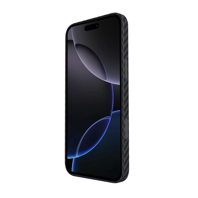 iPhone 16 Pro Aramid Schutzhülle - Real Kevlar ArmourShell MagSafe Series Case - schwarz/grau