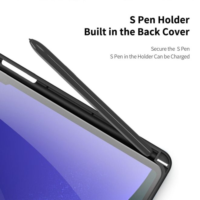 Dux Ducis - Samsung Galaxy Tab S10+ / Galaxy Tab S9+ / Galaxy Tab S9 FE+ Hülle - Leder Bookcover - Toby Series - schwarz