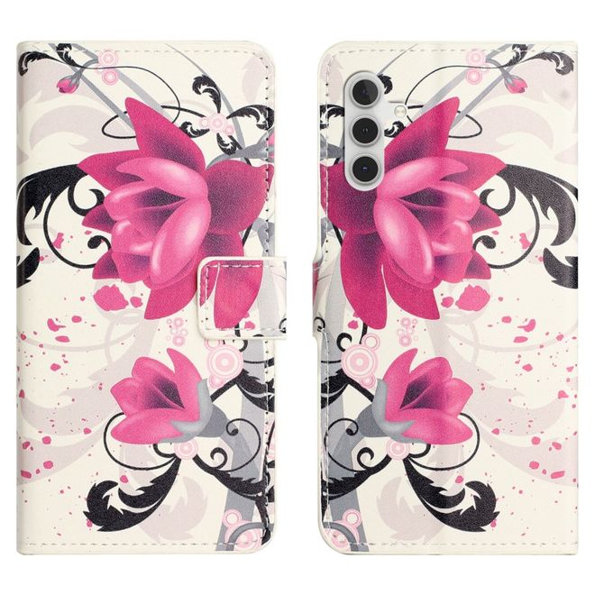 Samsung Galaxy S24 FE Handy Hülle - Leder Bookcover Image Series - Lotus Blume