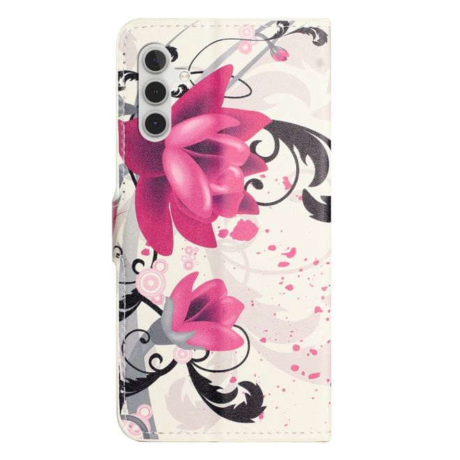 Samsung Galaxy S24 FE Handy Hülle - Leder Bookcover Image Series - Lotus Blume