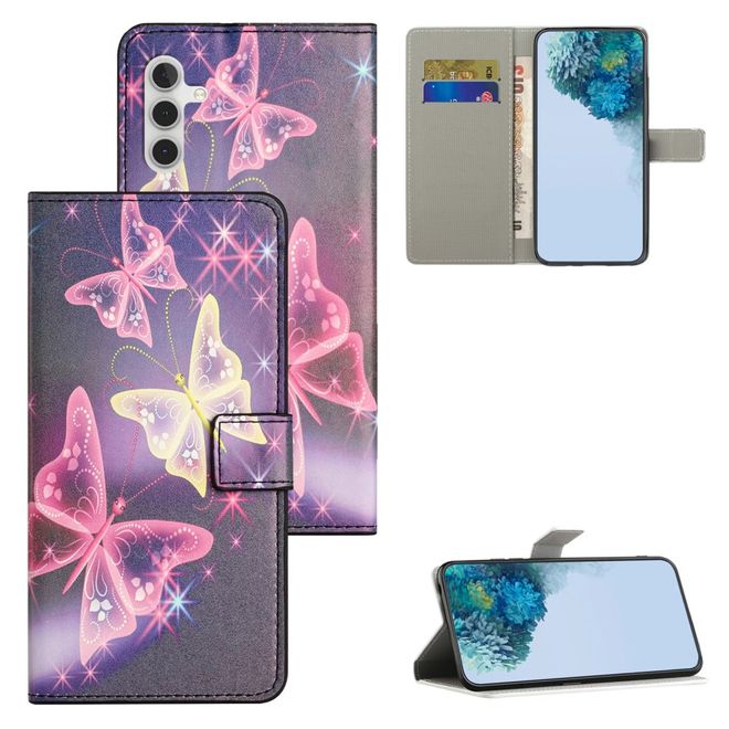 Samsung Galaxy S24 FE Handy Hülle - Leder Bookcover Image Series - Schmetterlinge