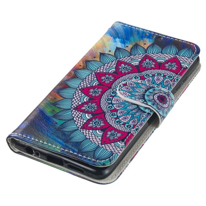 Samsung Galaxy S24 FE Handy Hülle - Leder Bookcover Image Series - Mandala Blume