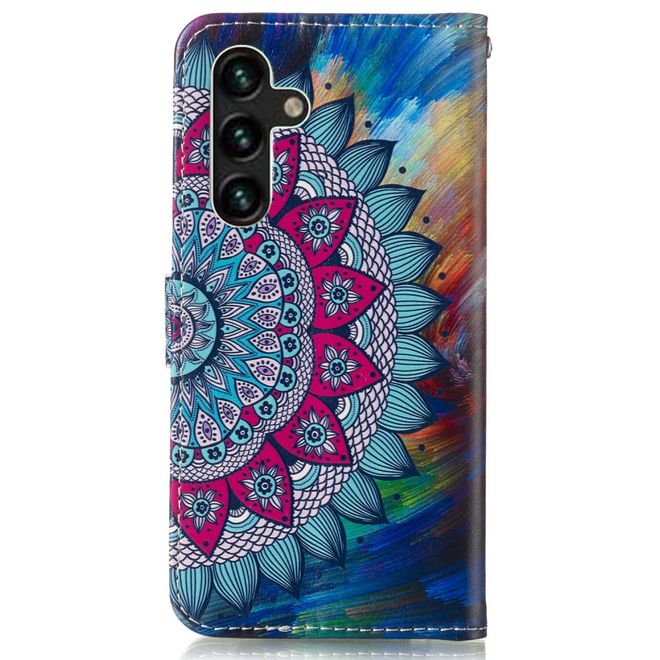 Samsung Galaxy S24 FE Handy Hülle - Leder Bookcover Image Series - Mandala Blume