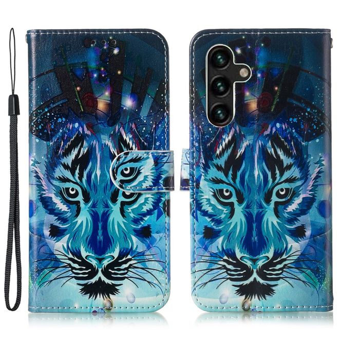 Samsung Galaxy S24 FE Handy Hülle - Leder Bookcover Image Series - Wolf