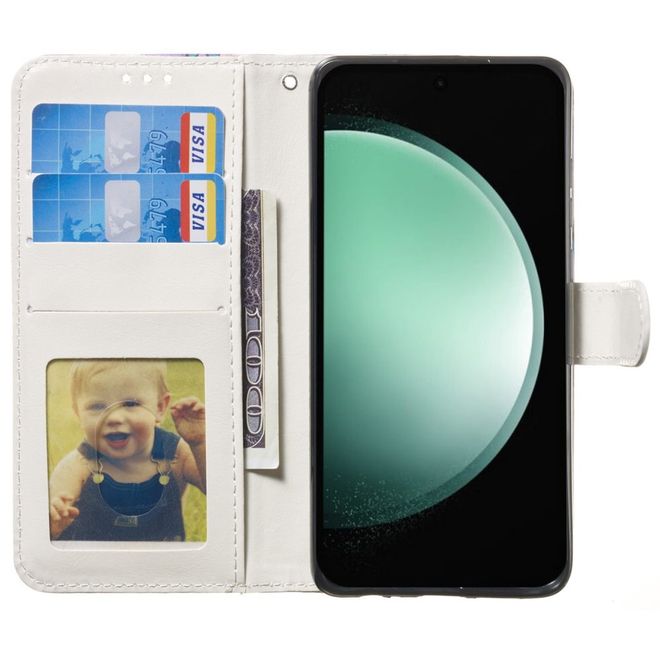 Samsung Galaxy S24 FE Handy Hülle - Leder Bookcover Image Series - Wolf