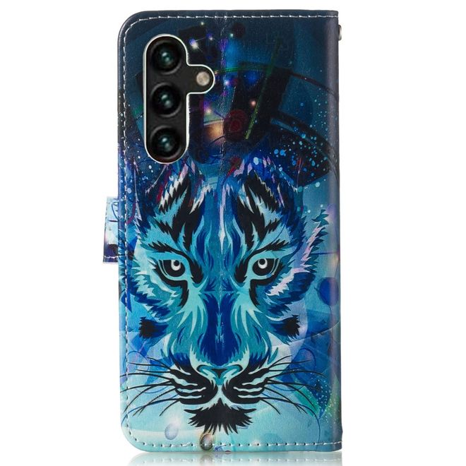 Samsung Galaxy S24 FE Handy Hülle - Leder Bookcover Image Series - Wolf