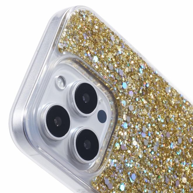 iPhone 16 Pro Phone Case - Glitter TPU Softcase Series - Gold