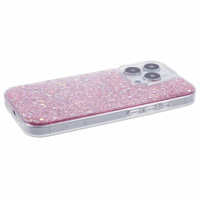 iPhone 16 Pro Handy Hülle - Glitzer TPU Softcase Series - pink