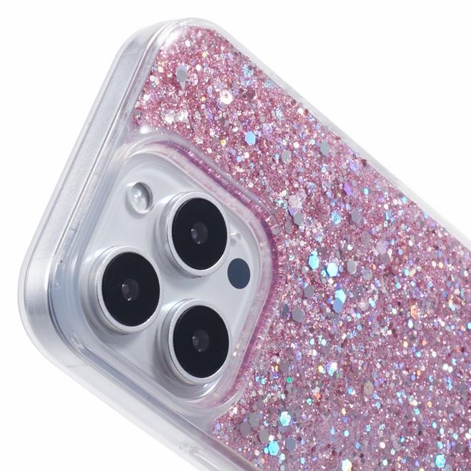 iPhone 16 Pro Handy Hülle - Glitzer TPU Softcase Series - pink