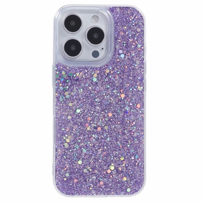 iPhone 16 Pro Handy Hülle - Glitzer TPU Softcase Series - purpur
